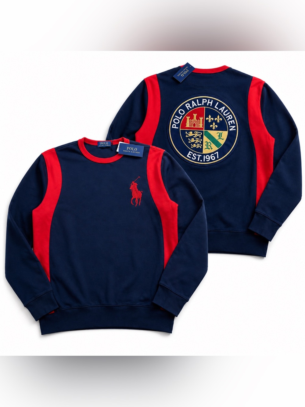 Polo Ralph Lauren Crewneck Sweater - Mens Size Medium - Polo Cookie/Big Pony